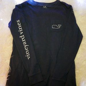 Navy Blue Long-Sleeve Vineyard Vines T-Shirt